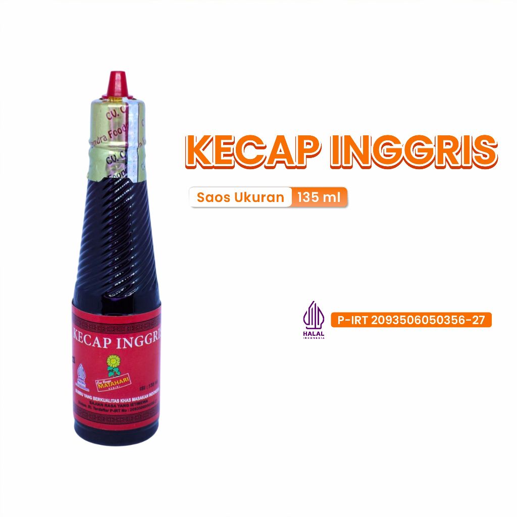 

Kecap Inggris , Saos Inggris , Masakan , Sauce Makanan , Bahan Makanan , CAP BUNGA MATAHARI 135ML