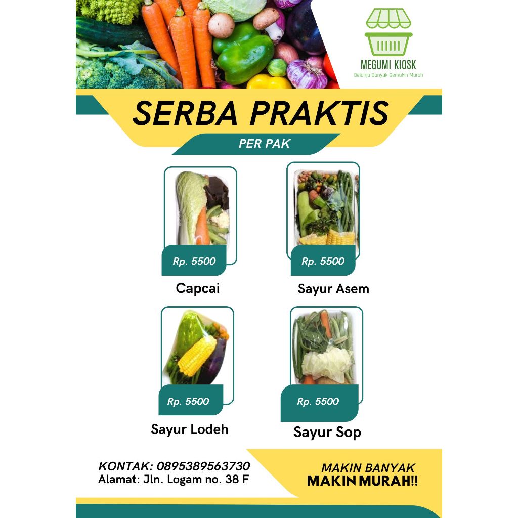 

Megumi Kiosk Serba Praktis Sayur Sop Asem Capcai Lodeh