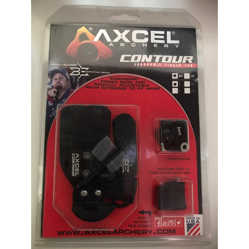 Axcel Contour Finger Tab Brady RH/Small/Black