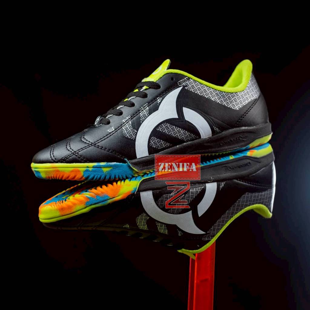 SEPATU FUTSAL ORTUS JOGOSALA RAMPAGE V2 BLACK WHITE HIGH QUALITY SEPATU FUTSAL MURAH