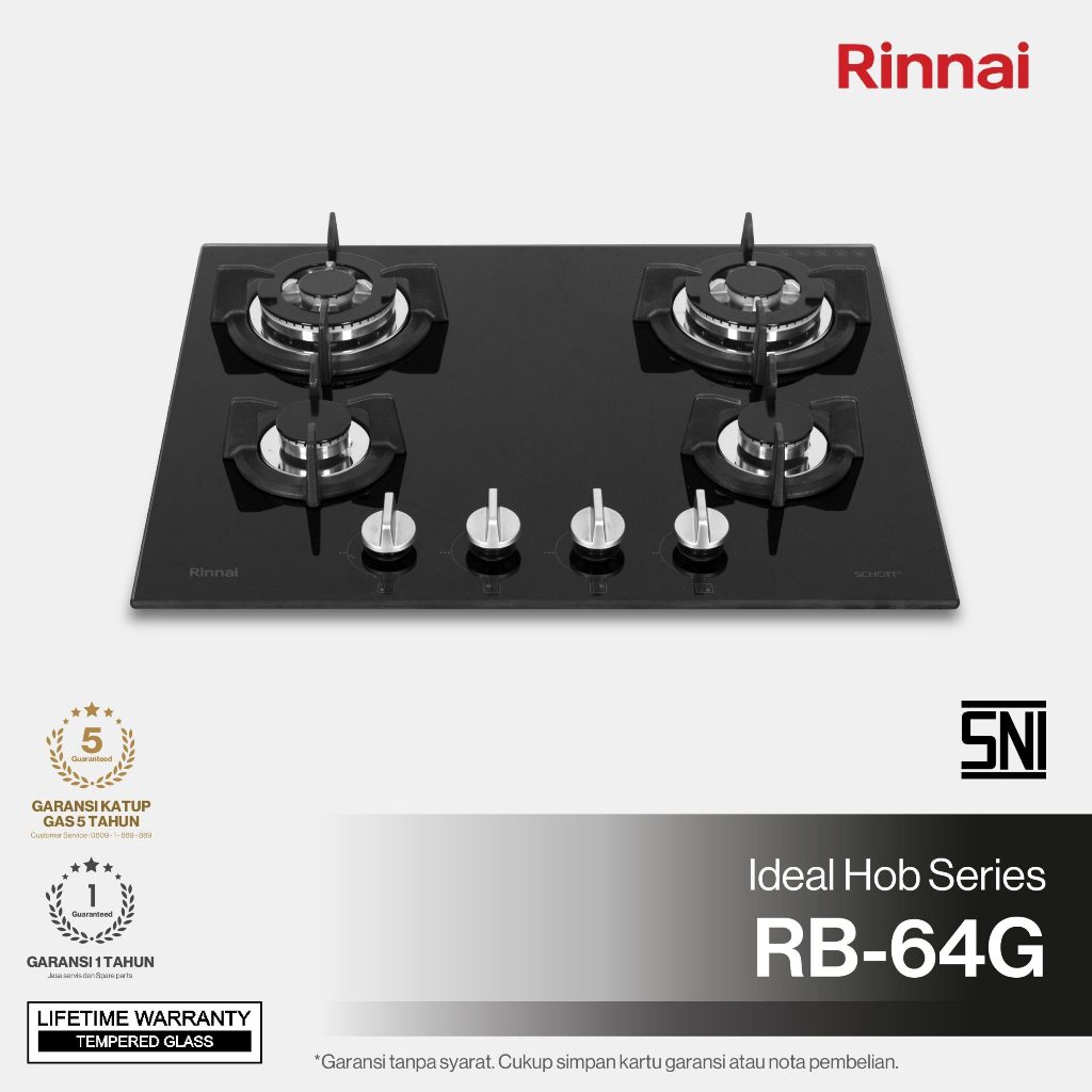 Kompor Gas Rinnai RB 94 G / Kompor 4 Tungku Rinnai RB-94G / Kompor Tanam Rinnai RB 94 G / Kompor Gas