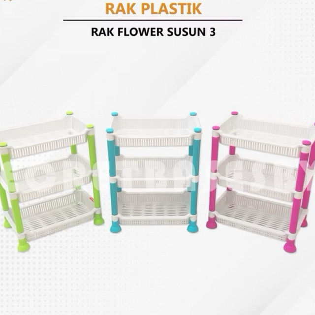 Rak Plastik 3 Susun | Rak Segi Tempat Bumbu Dapur Cabe Cabai Bawang | Skincare Makeup Make up Cosmet