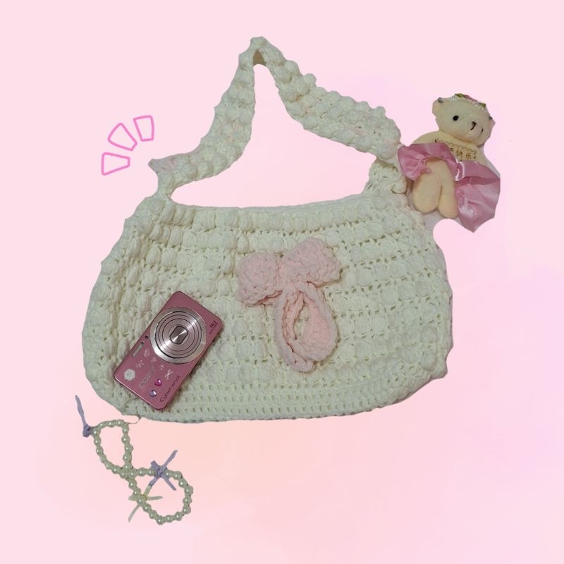 Crochet coquette bag
