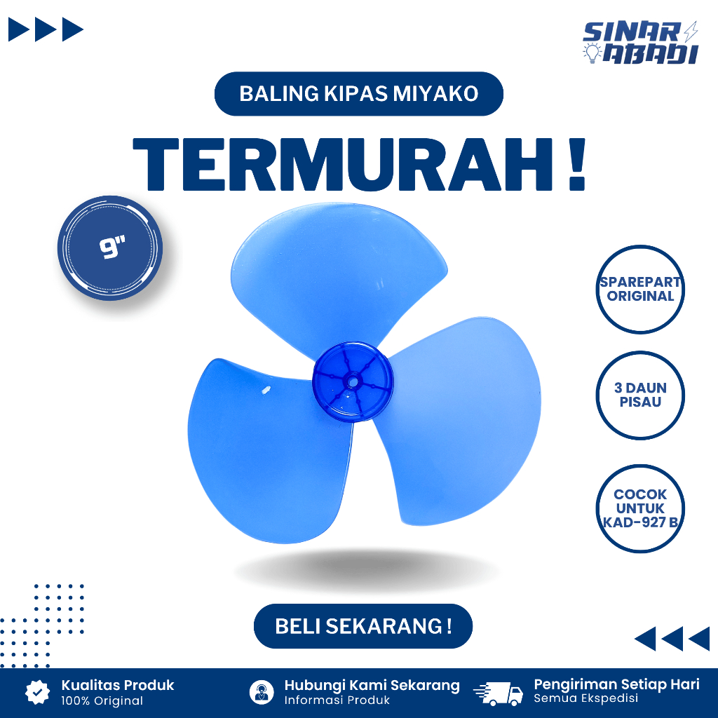 Baling Kipas Angin Miyako 9 Inch