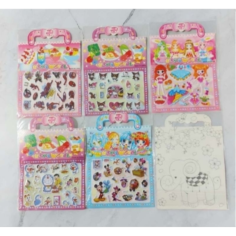 

J (J15) STIKER KARAKTER KARTUN TIMBUL MODEL TAS KECIL