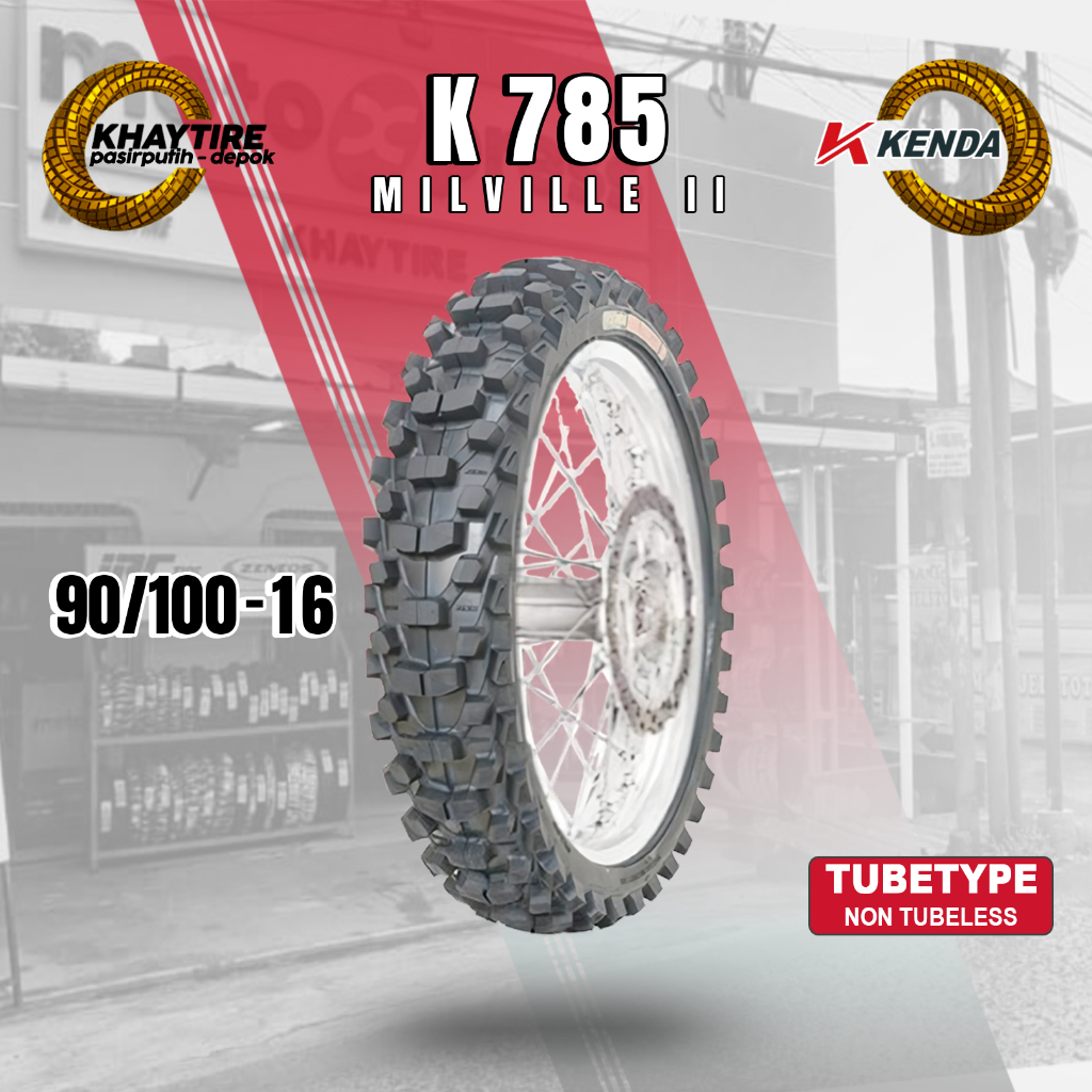 Ban Motor MINI TRAIL KENDA MILVILLE II 90/100 Ring 16 NON TUBELESS