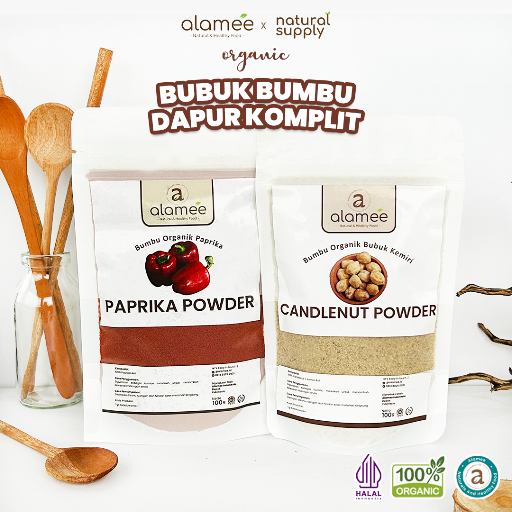 

ALAMEE Bumbu Dapur Bubuk Lengkap 100gr Bawang Putih Bombay Rosemary Oregano Parsley Paprika Cabe