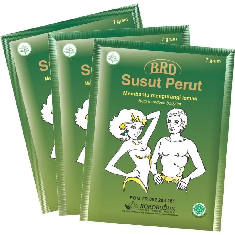 

jamu susut perut serbuk isi 10 pcs borobudur herbal