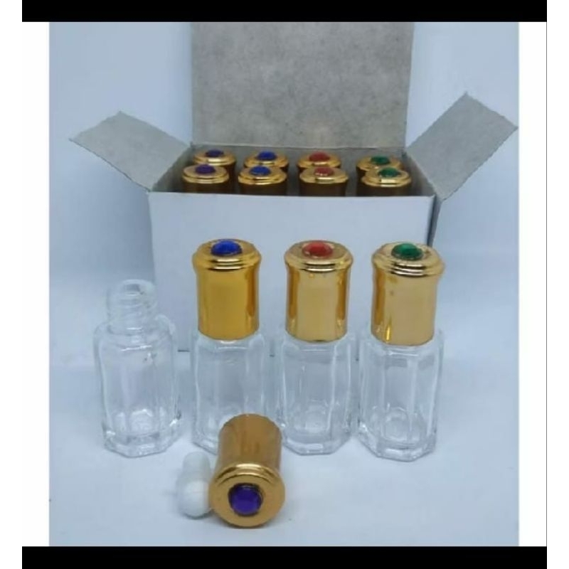 Botol kaca roll on Tola permata 6ml (perlusin)