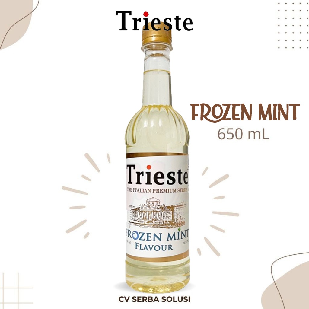 

Trieste Syrup 650ml - Frozen Mint - Sirup Rasa Mint Dingin Segar cocok untuk Kopi Susu