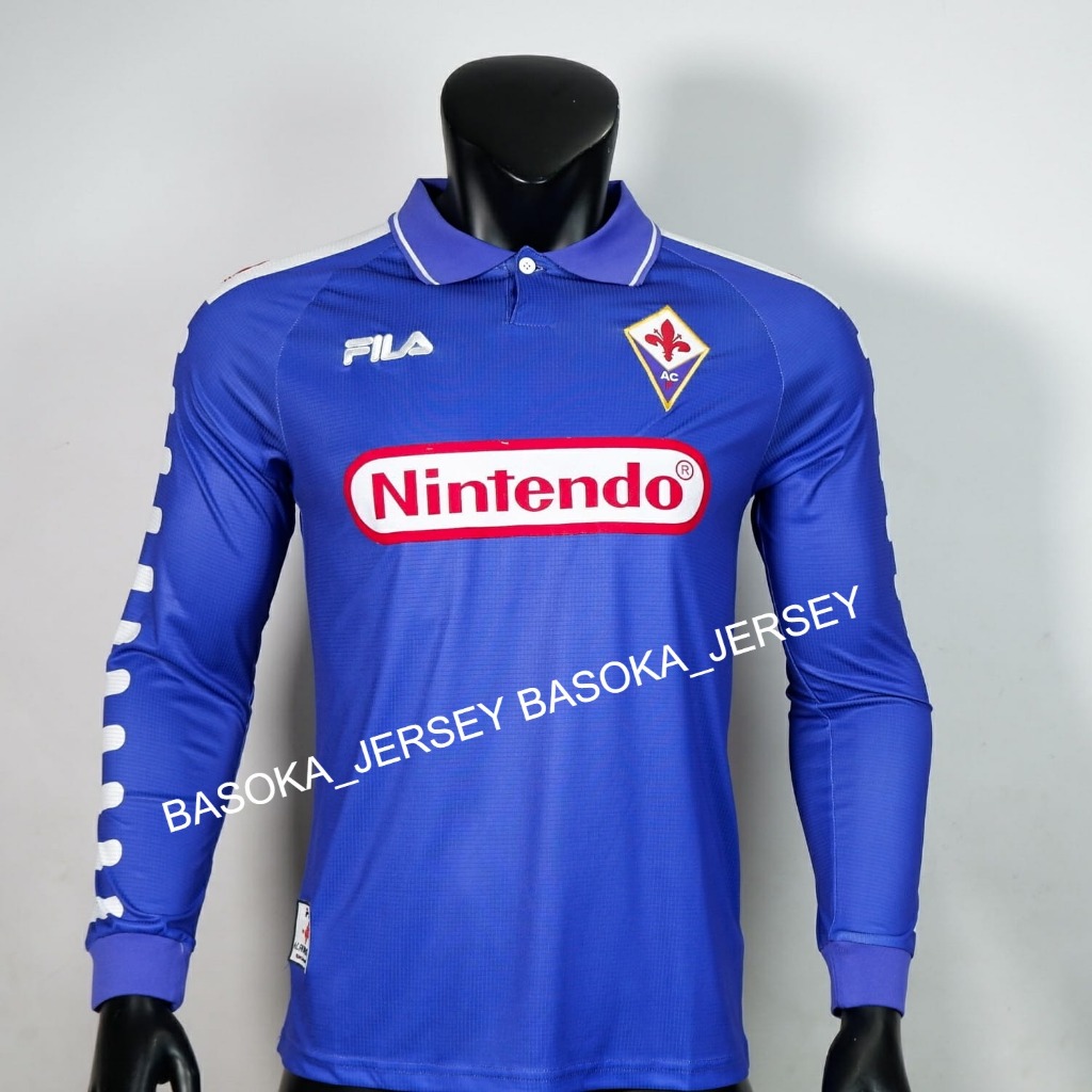 LS LONGSLEEVE JERSEY BOLA RERTO FIORENTINA HOME 1998 1999 98 99