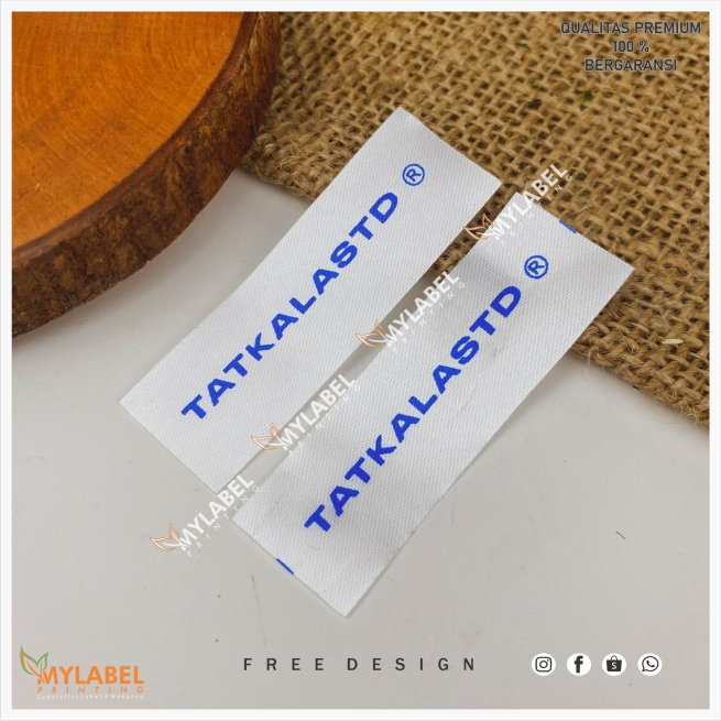 

100 PCS label satin UK 1.8 cm/label baju/label hijab/label washing care/labelpakaian/labelcustom