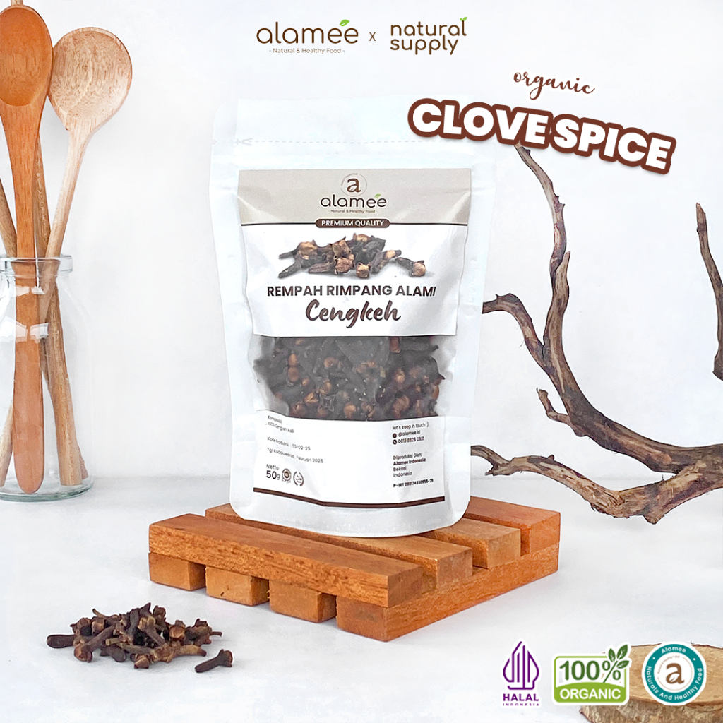 

ALAMEE Cengkeh Rempah Kering Organik Cloves Rimpang Organik Alami Bumbu Seasoning Masakan Masak 50gr