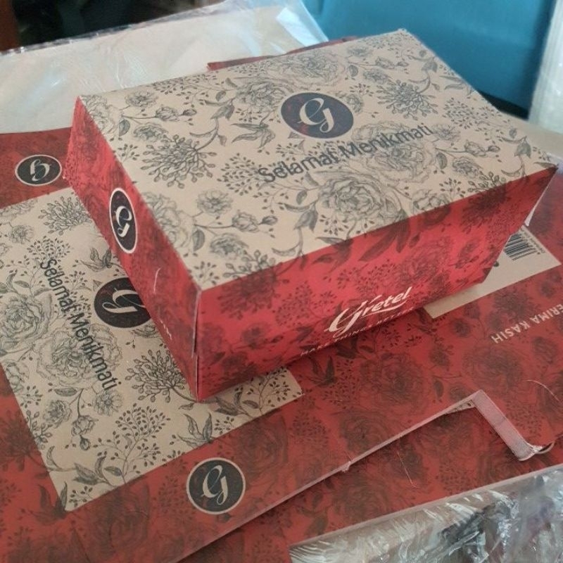 

( isi 50pcs ) Dus Snack Batik Gretel Brown R3 ukuran 10cmx15cm tinggi 4,5cm dus batik elegant dus kue batik