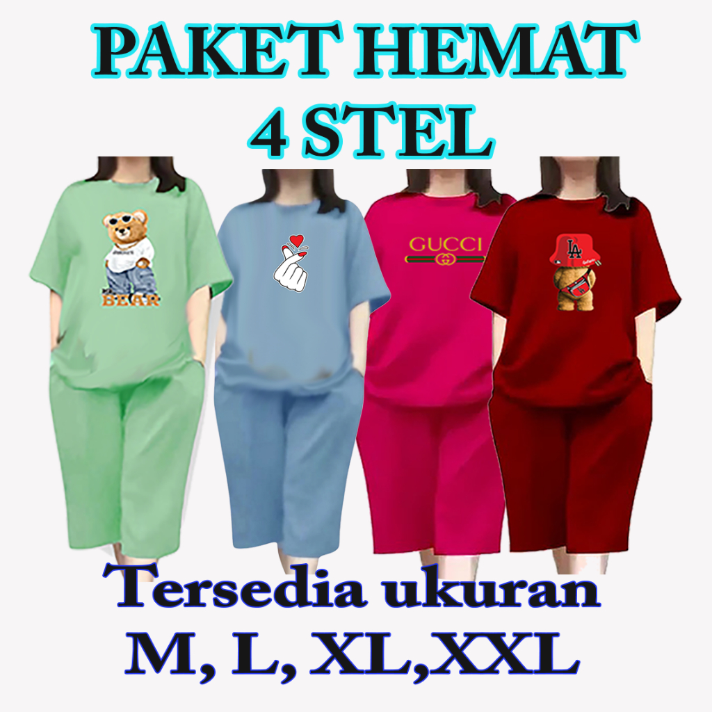 Setelan BAJU SANTAI TIDUR + Celana KULOT DEWASA