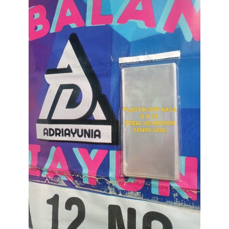 Plastik Opp Kaca 8 x 18 - Plastik Opp 8x18 Tanpa Lem - Plastik Opp 8 x 18 Souvenir - Plastik Opp 8x1