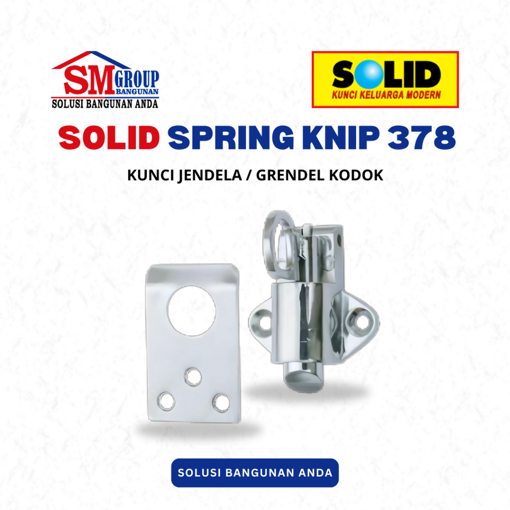 SOLID Kunci Jendela / Grendel Kodok Spring Knip 378 | Gerendel Kodok
