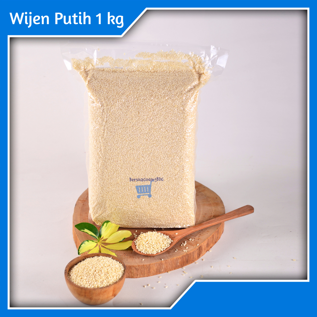 

White Sesame Seed Raw 1 kg / Biji Wijen Putih Mentah 1 kg