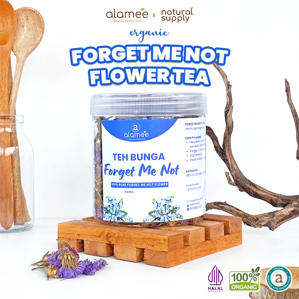 

Teh Bunga Forget Me Not Flower Tea Organik Kering Dried Alami Teh Herbal Asli 50 Gr