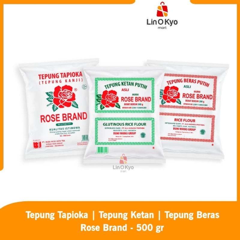 

Tepung ROSE BRAND Tapioka/Kanji/Tepung Keran/Tepung Beras 500gr