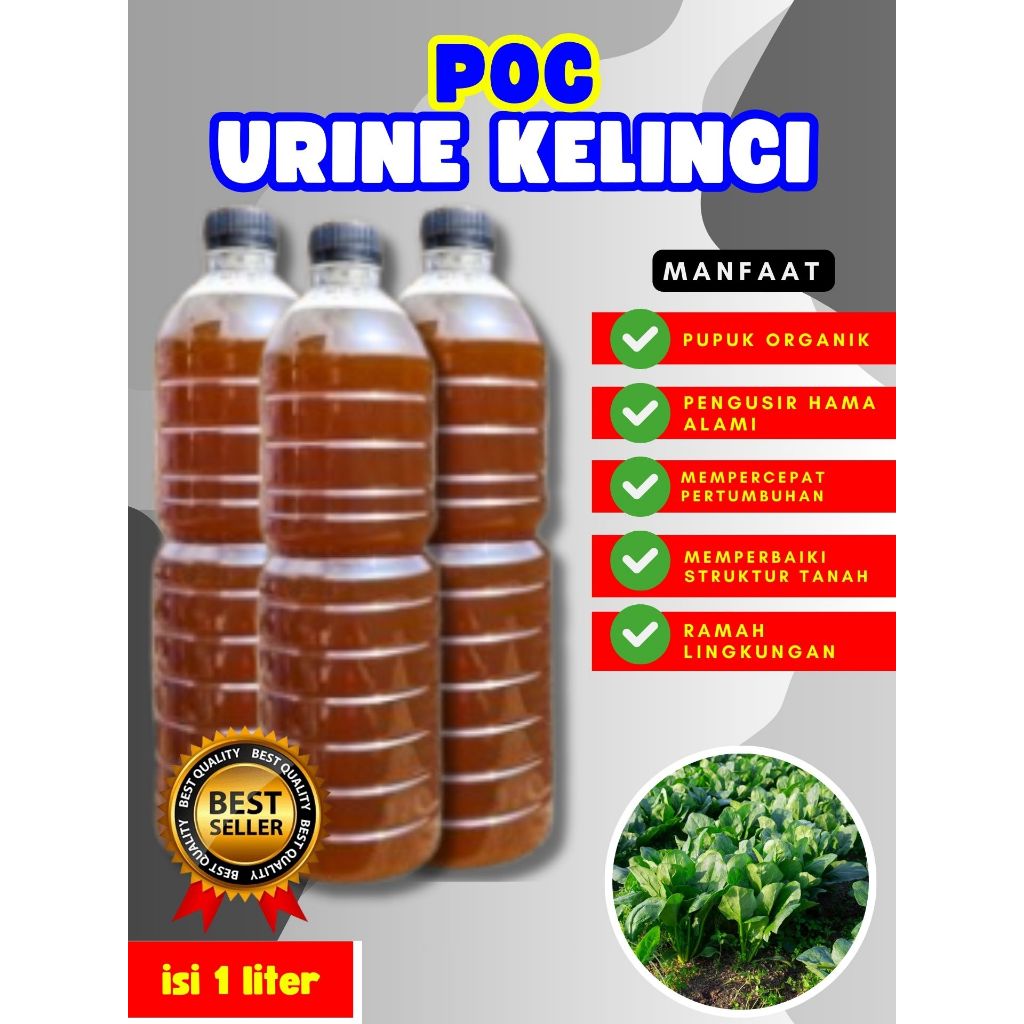 ASLI 100%  POC Urine Kelinci Botol Murni
