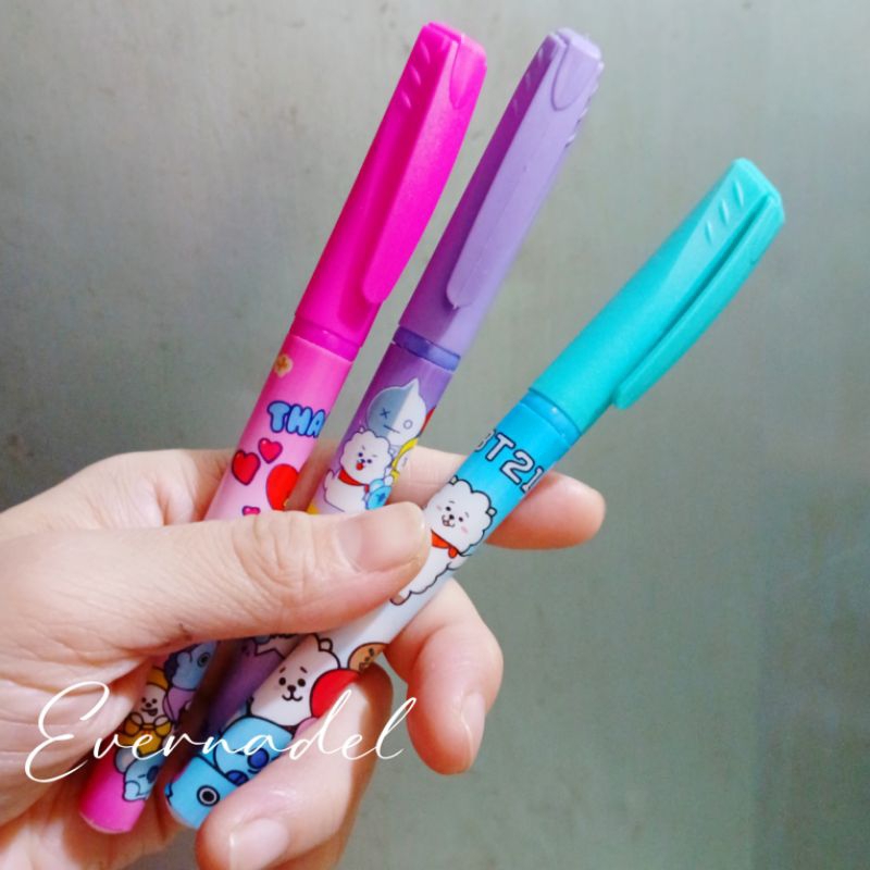 

Pulpen Gel Karakter Tinta Hitam Pena 0.5mm Ballpoint