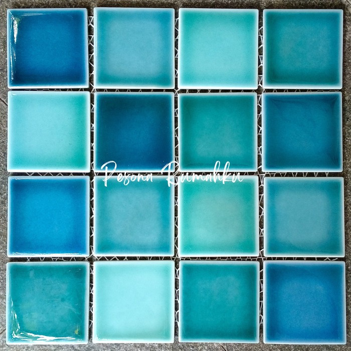 Kuda Laut Mass Type TSQ MIX 3310 CRZ KW 1 - Mosaic Kolam Renang Warna Biru Mix Keramik Mosaic Kolam 