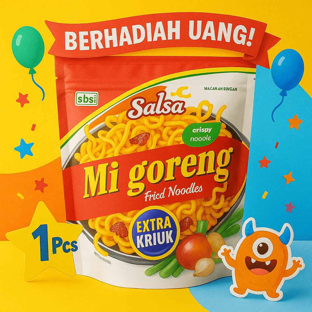 

[AF] Snack Mi Goreng Original Berhadiah Uang | Salsa Camilan Unik Mantap, Kriuk Bawang, Gurih
