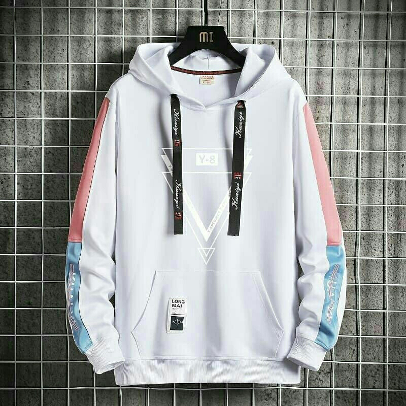 Sweater Hoodie pria Triangle Y 8