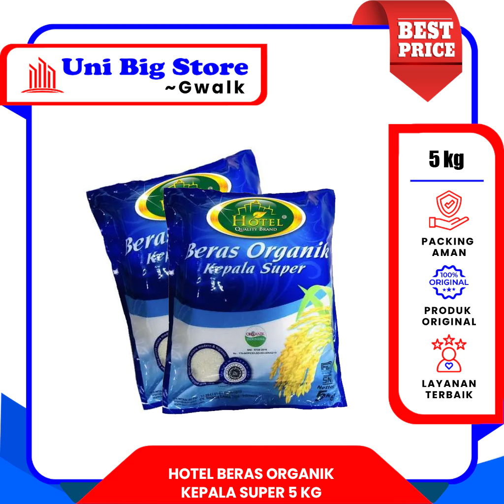 

HOTEL BERAS ORGANIK KEPALA SUPER - 5 kg