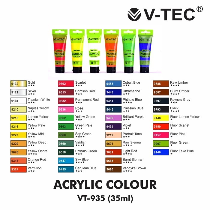 

V-TEC ACRYLIC VT 935 / 35 ML PCS