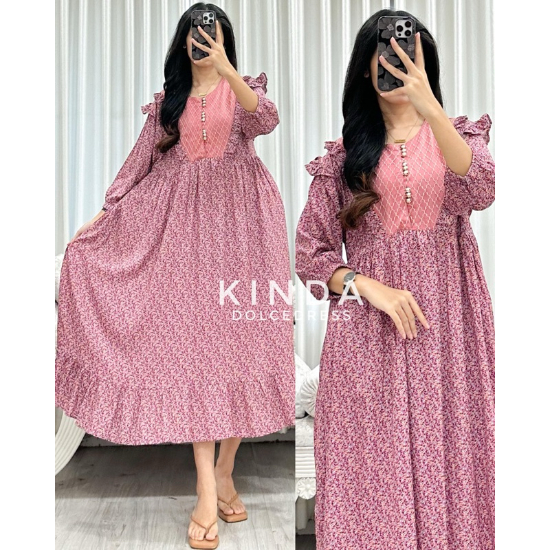 Daster Arab DOLCE KINDA Midi Dress Rayon Ori