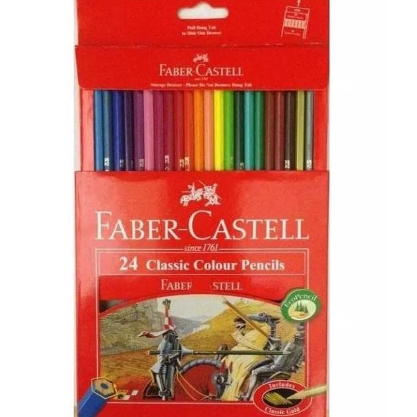 

KODE R5B PENSIL WARNA 24 WARNA FABER CASTELL CLASSIC