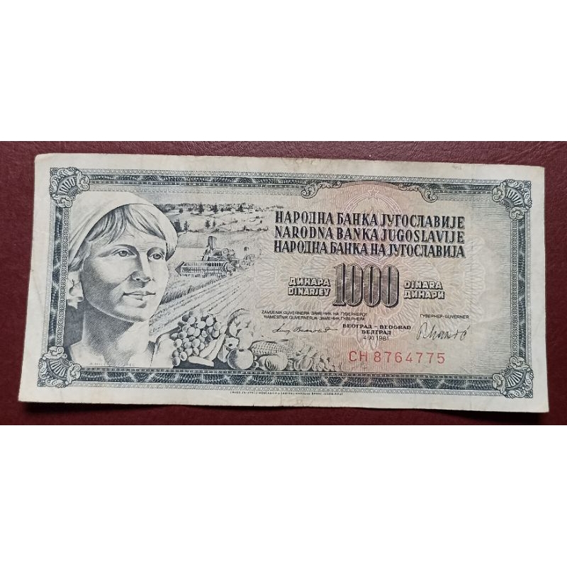 UANG YUGOSLAVIA 1000 DINARA