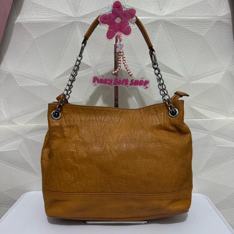 tas tote bag kulit asli. tas hobo kulit asli. tas mexican preloved coklat