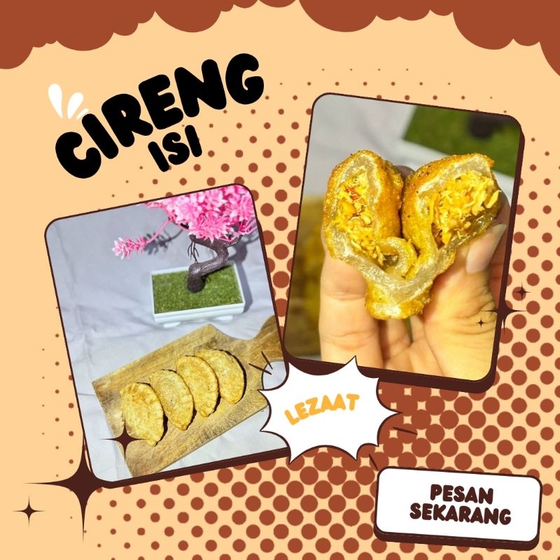

DAPAT 15 PCS CIRENG ISI AYAM SUWIR PEDAS FROZEN FOOD