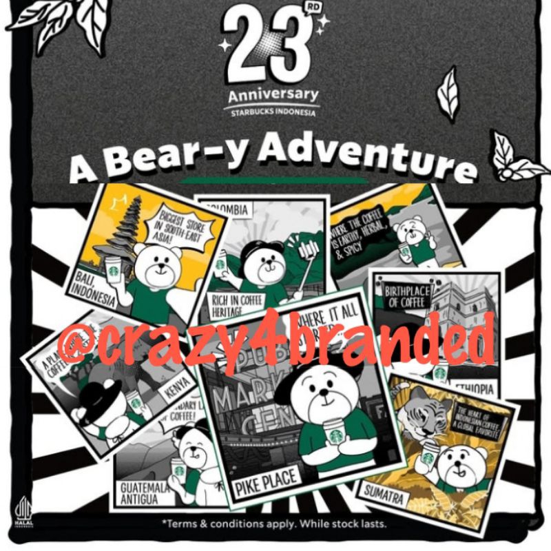 

Starbucks Indonesia Bear-Y Happy 23rd Anniversary Blind Sticker Collection 2025