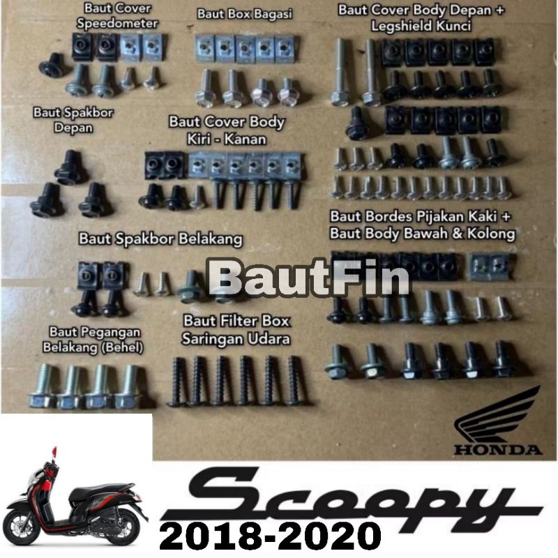 Baut Fullset Body Bodi Scoopy Esp 2018 - 2020