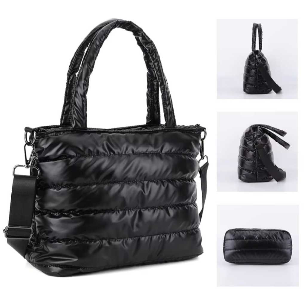 Puffy Bag CELINE Totebag Wanita Tas Selempang Wanita Resleting Bubble Pillow Quilted Aesthetic DD07B