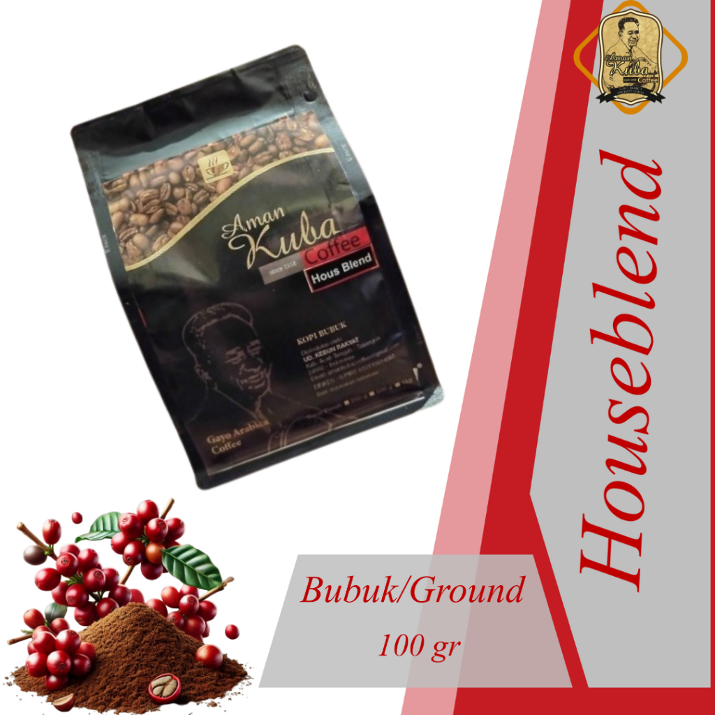 

Aman Kuba Coffee II Kopi Aceh Gayo Takengon House Blend Original II Bubuk II Biji 100gr II 250gr