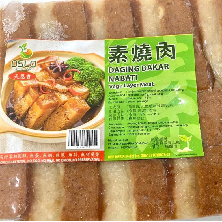 

Vegetarian Daging Bakar Nabati OSLO 350Gr