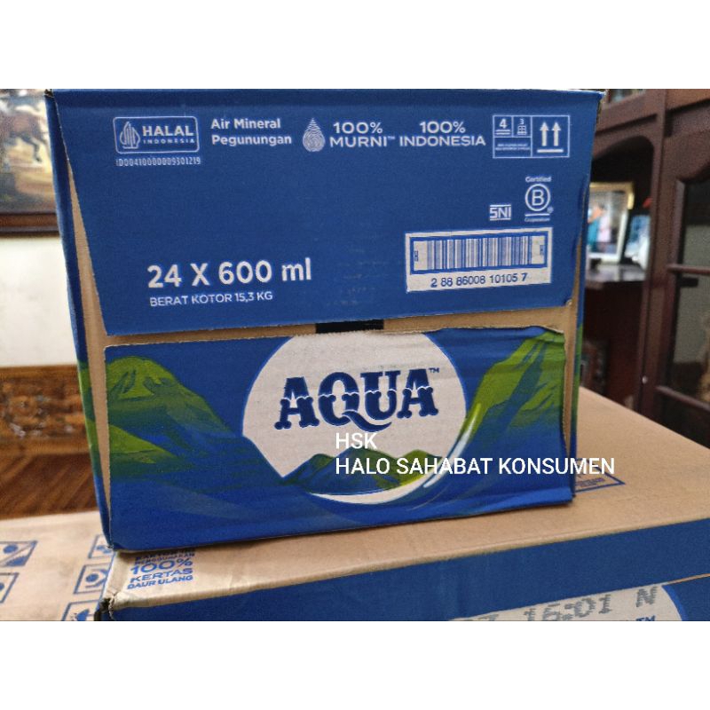 

AIR MINUM MERK AQUA BOTOL ISI 600 ML (1 KOTAK ISI 24 BOTOL)