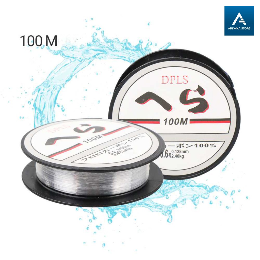 senar benang tali pancing nylon kuat anti keriting 100 meter