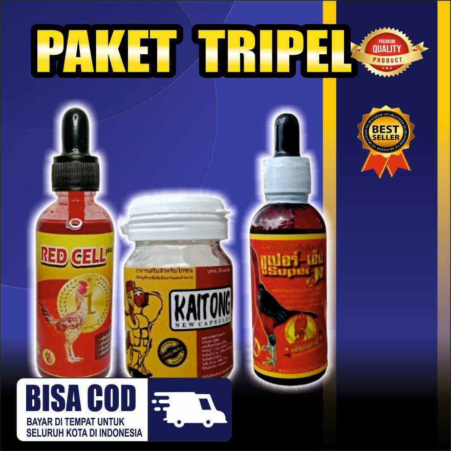 Tripel Antoni Pjf Paket Tripel Jamu Ayam Petarung Thailand - Suplemen Stamina dan Tenaga Ayam Laga P