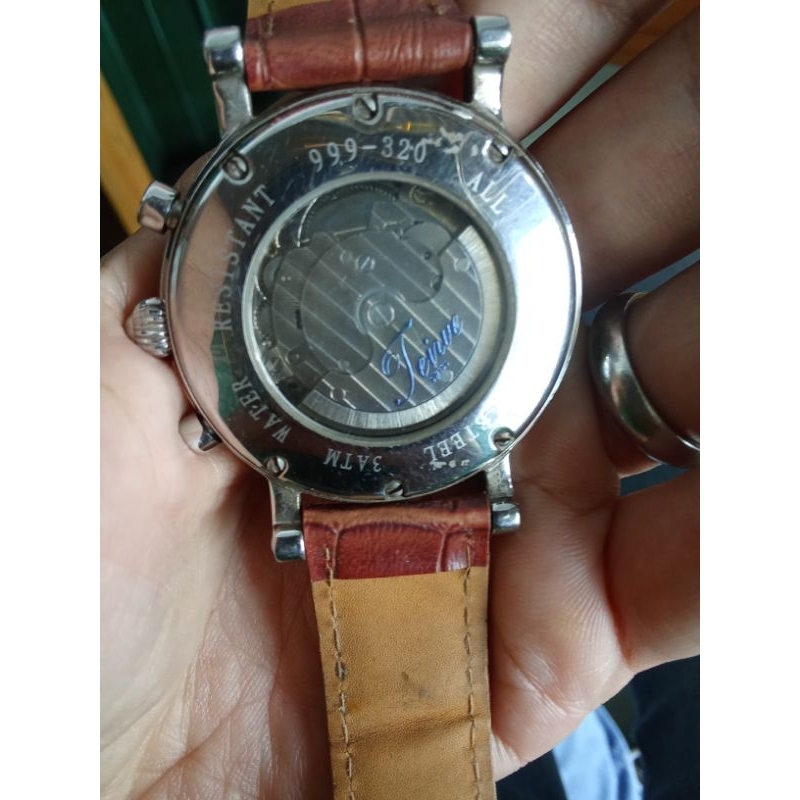 TEIWE HERITAGE TW2990 STAINLESS STEEL BLACK LEATHER - REPLACE STRAP