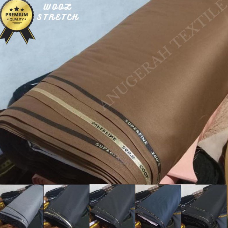 KODE R48D kain semiwool stretch exlusive bahan seragam pemdaformal pns asn pdh guru pria wanita prem