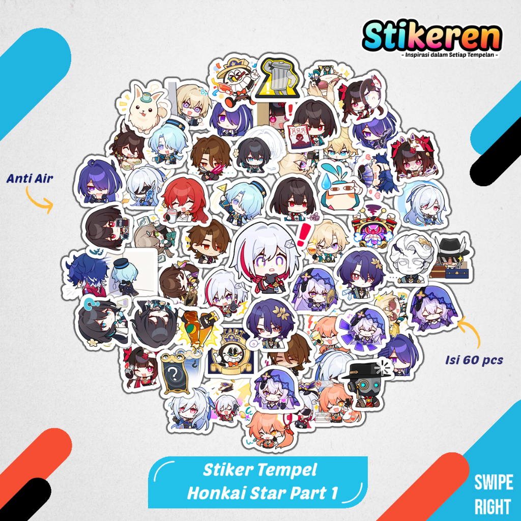 

Stiker Anime Honkai Star Trail Part 1 Paper Vinyl Dekorasi Laptop Koper Tumbler Kulkas DIY