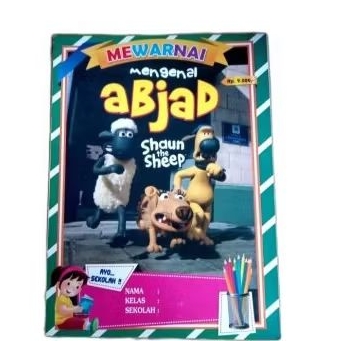 shaun sheepp buku mewarnai / tissi sheep / cake topper hiasan kue krakter shaun the sheeo / banner b