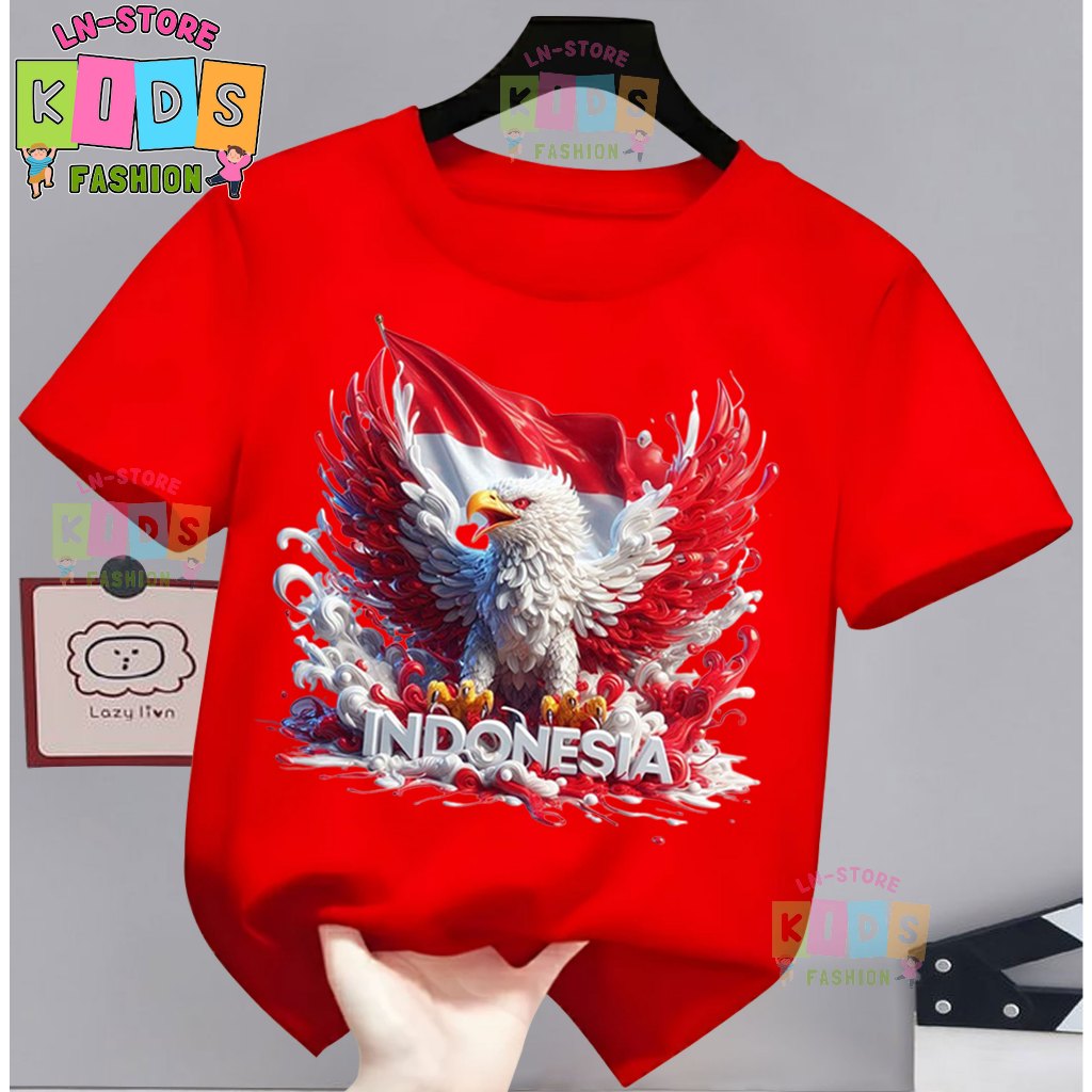 Kids Fashion Baju Anak Laki-Laki Indonesia/KAOS ANAK 2-12TAHUN/UNISEX/17 AGUSTUS