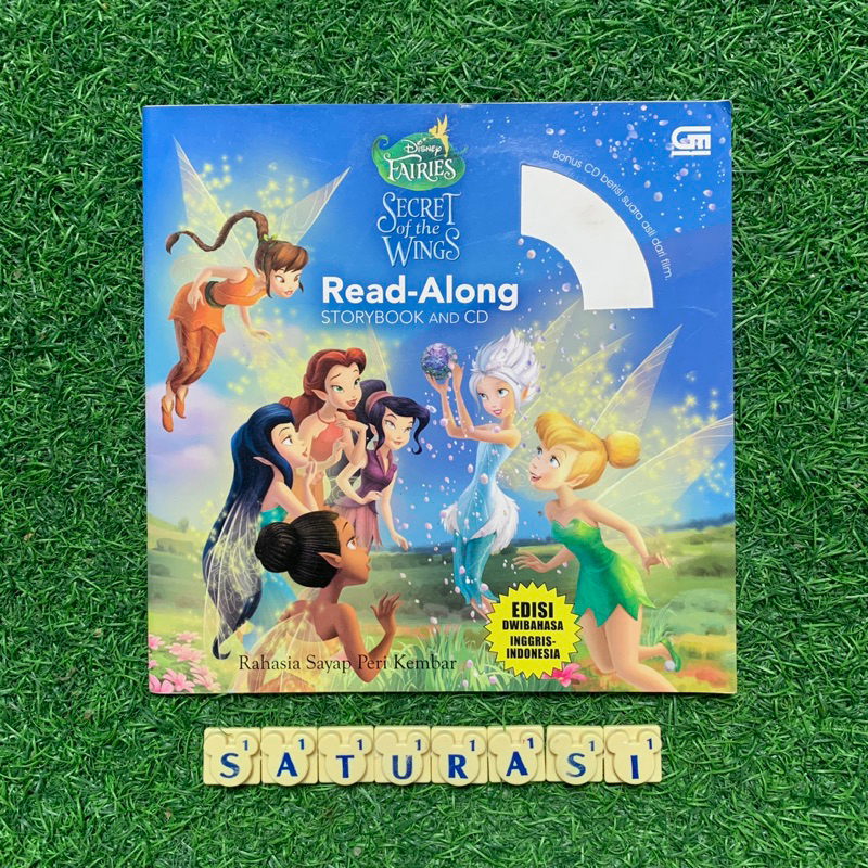 (Saturasi Preloved) Disney Fairies : Secret of the Wings Read Along Storybook (Bilingual) - Buku Cer